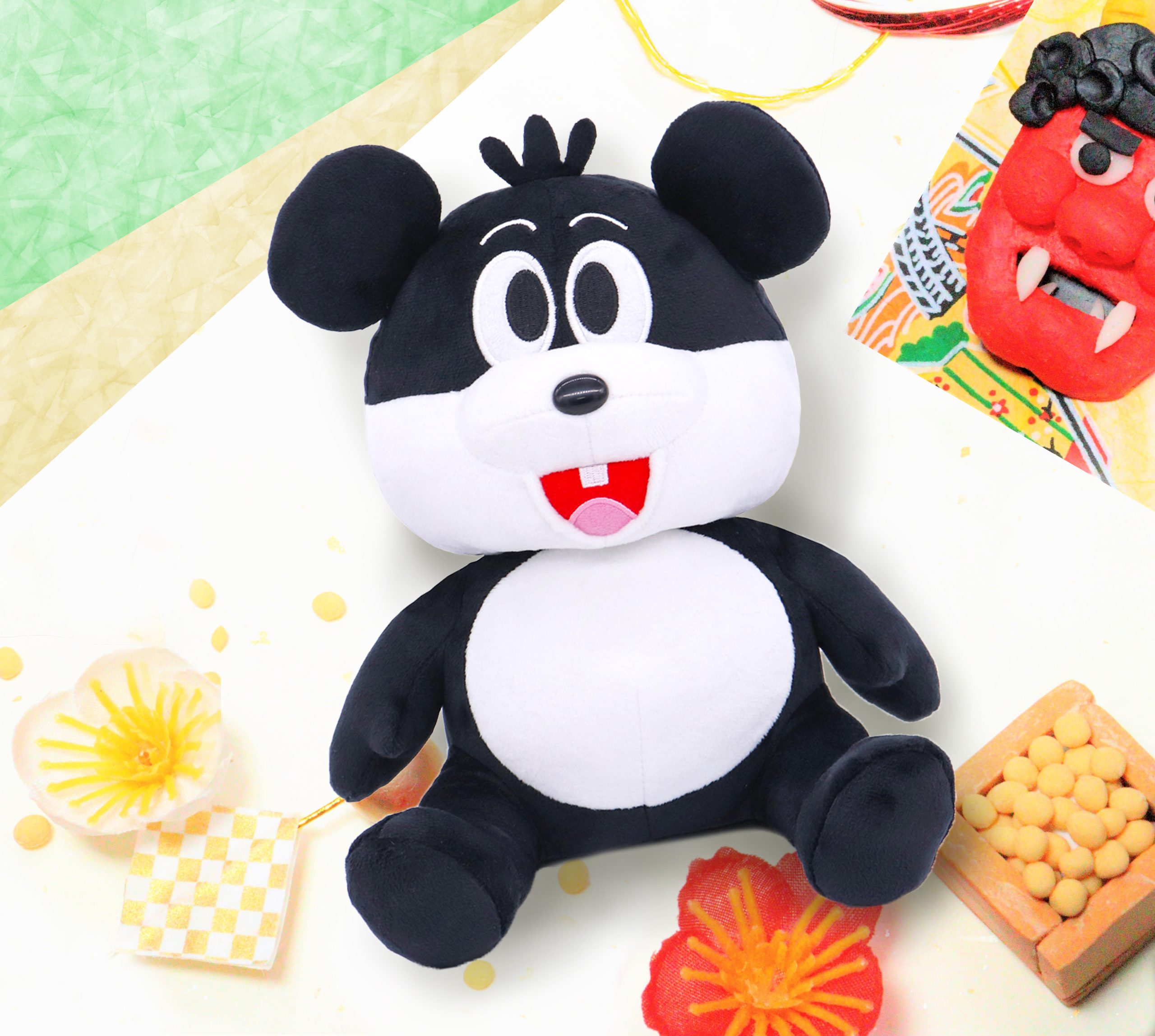 株式会社でん六 様「でんちゃん」 | ぬいぐるみ製作中 | オリジナル