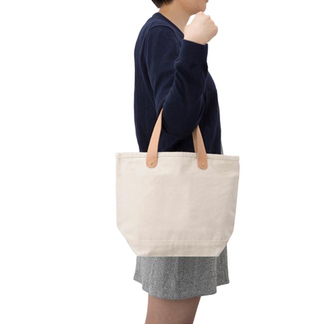 厚手キャンバスレザーハンドルトート（S）（tTR-0891）｜名入れ