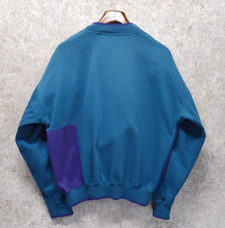 90's【ビンテージ】【アディダス】adidas【ターコイズ×紫切り替え