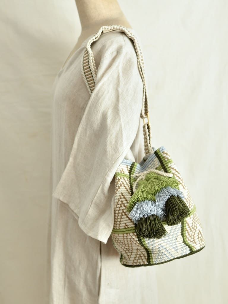 残り1点】コロンビアのモチーラ 手編みハンドバッグ【ストラップ長さ