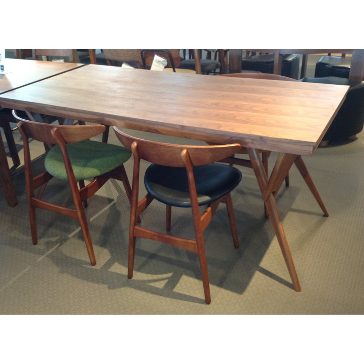 チェアRY54【送料無料】 ウォールナット/グリーン 通販|インテリア