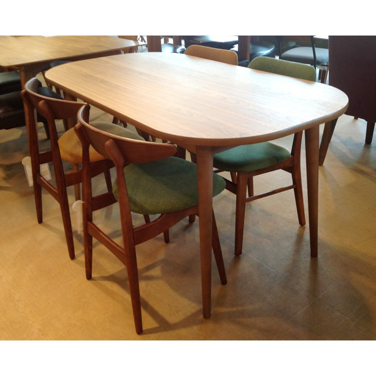 チェアRY54【送料無料】 ウォールナット/グリーン 通販|インテリア