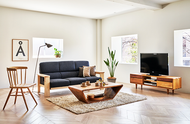 ファブリック×天然木の北欧風ソファ | NOCEノーチェ 家具・インテリア通販