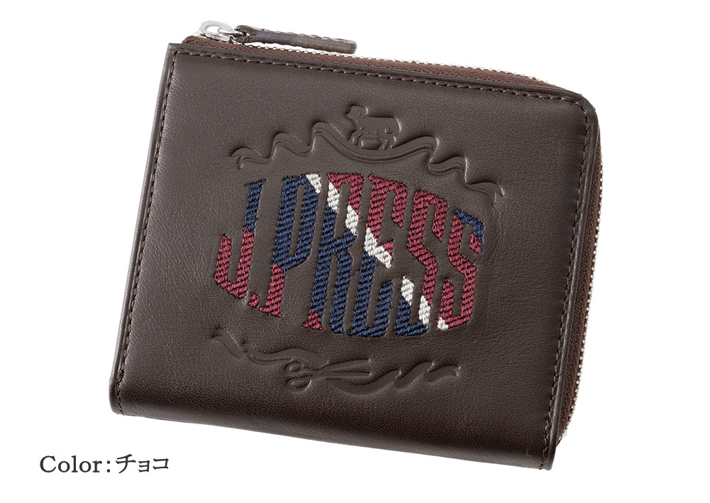 J.PRESS】マルチウォレット(L字ラウンドファスナー