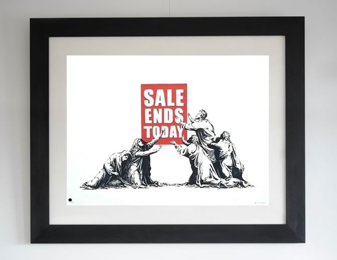 Banksy（バンクシー） -Sale Ends（サイン入り） -Pest ControlのCOA