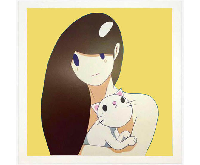 原画 オリジナル 天野タケル Lemon 61x61xm 天野タケル