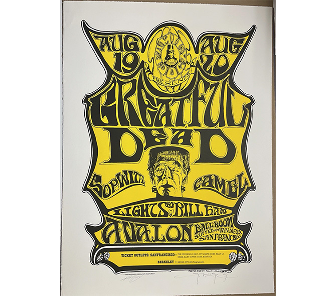 グレイトフルデッドのスタンリー・マウスとアルトン・ケリーの直筆