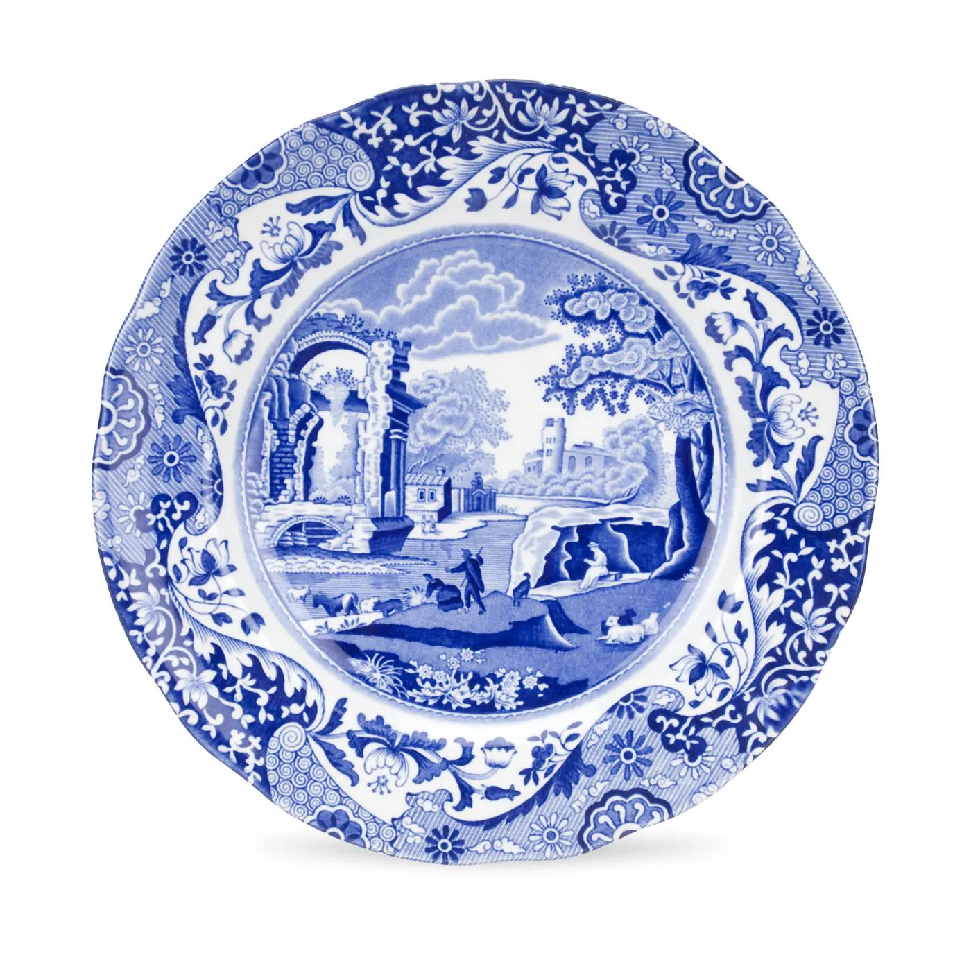 Spode | スポード からのブル― イタリアン ディナープレート