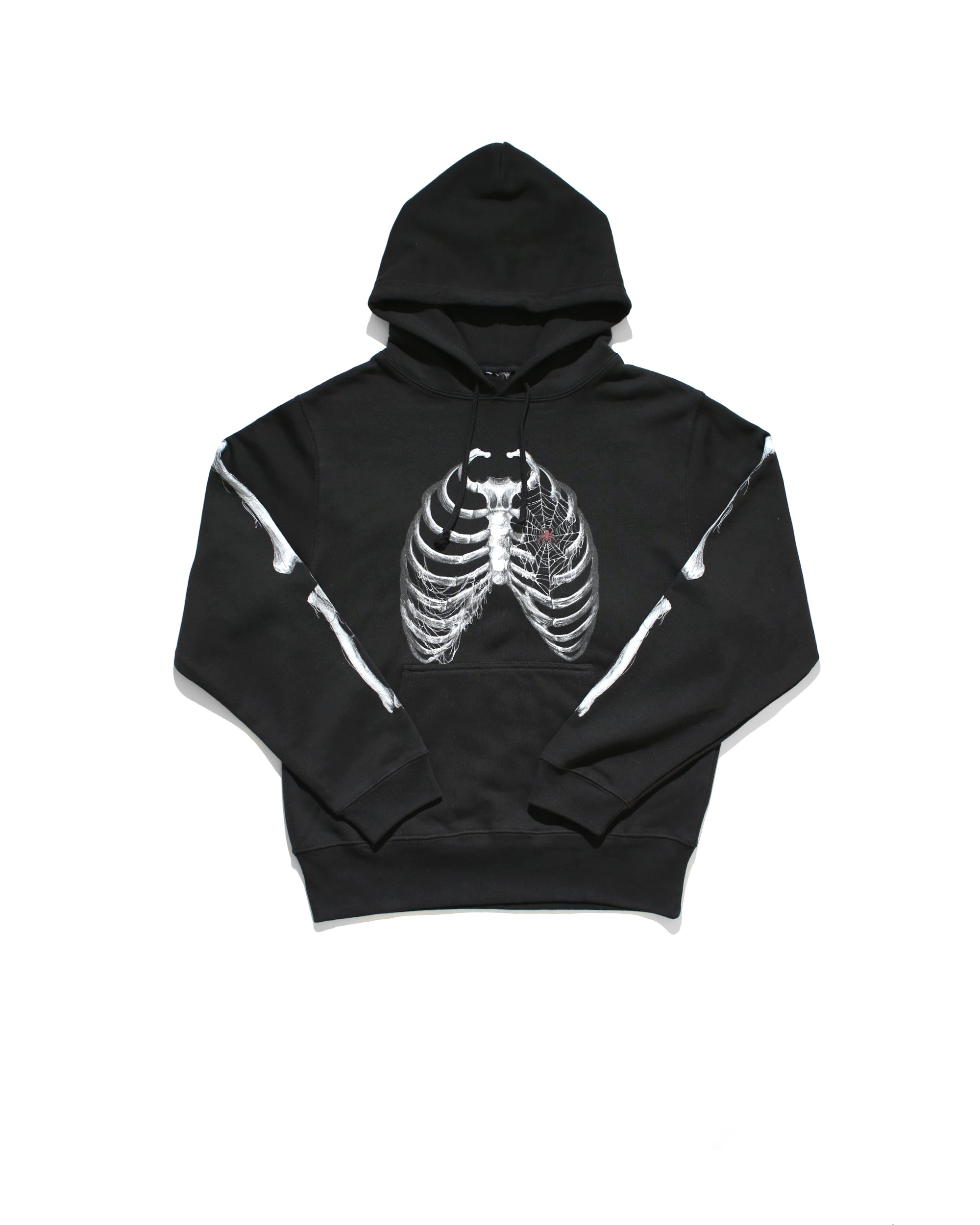 BONE PULLOVER HOODIE – BLACK – NOREMID
