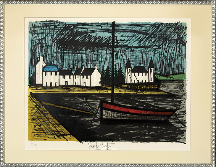 Bernard Buffet / ベルナール・ビュッフェ版画額「港」 | Natsume Books