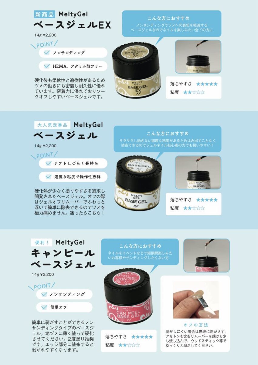Melty Gel（メルティジェル） ベースジェル | 商品情報 | ナチュラル