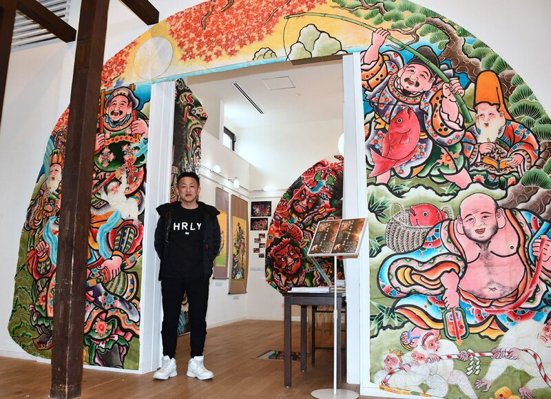ねぷた絵師・故山崎恒雄さんの力作展示 松の湯交流館で2月1日まで