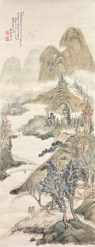 富岡鉄斎 雲山清趣図/掛け軸(Hanging scrolls) 絵画の買取 販売 鑑定