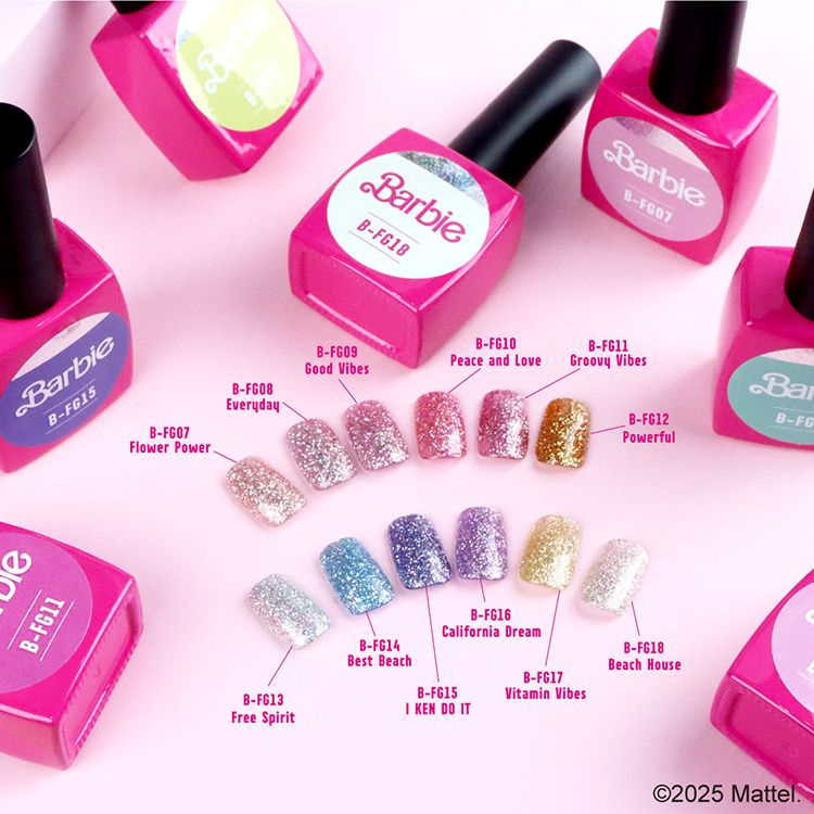 Barbie クリスタルフラッシュジェル6色セットNo,2 | Nail Labo Online
