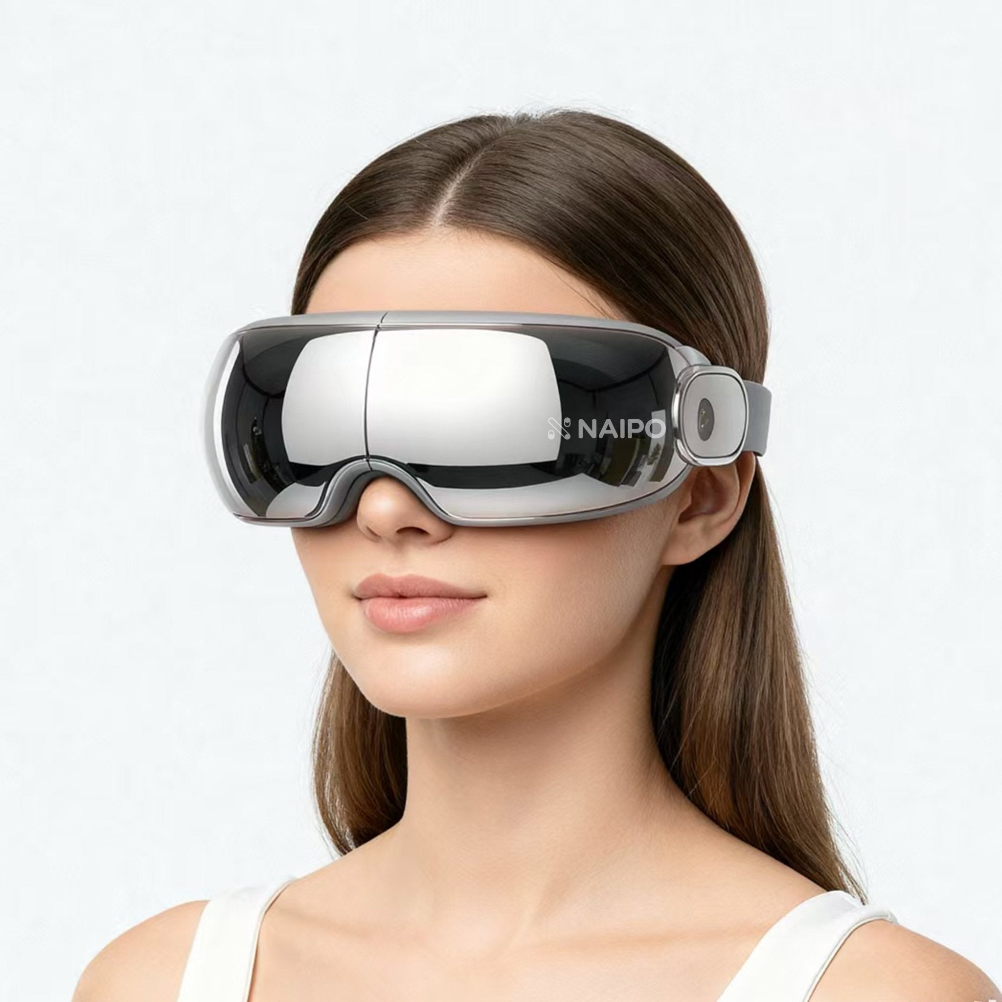 NAIPO MGE-2302 Eye Massager with Heat & Vibration – 5 Massage Modes an