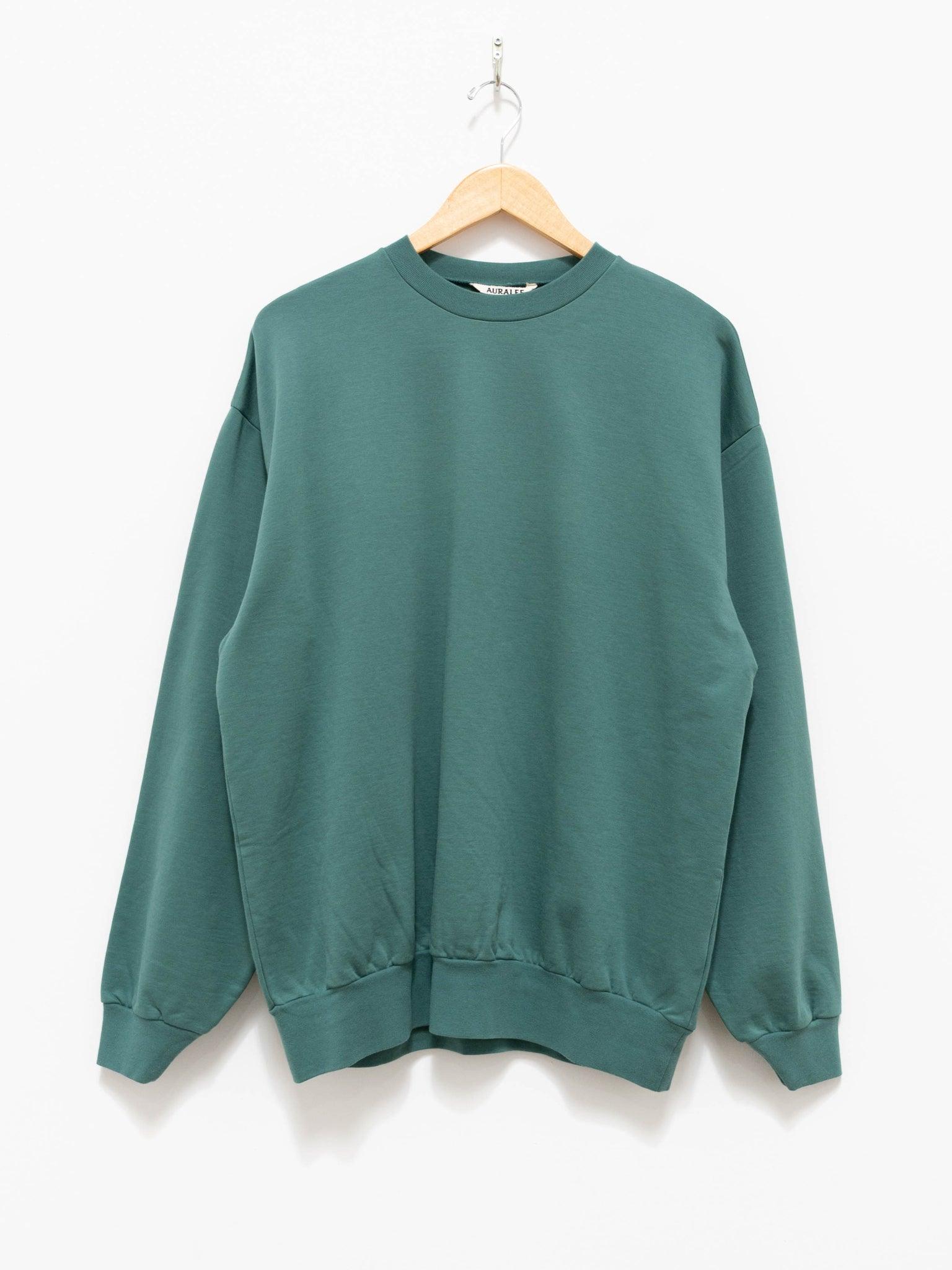 Namu Shop - Auralee Elastic High Gauge Sweat Pullover - Green