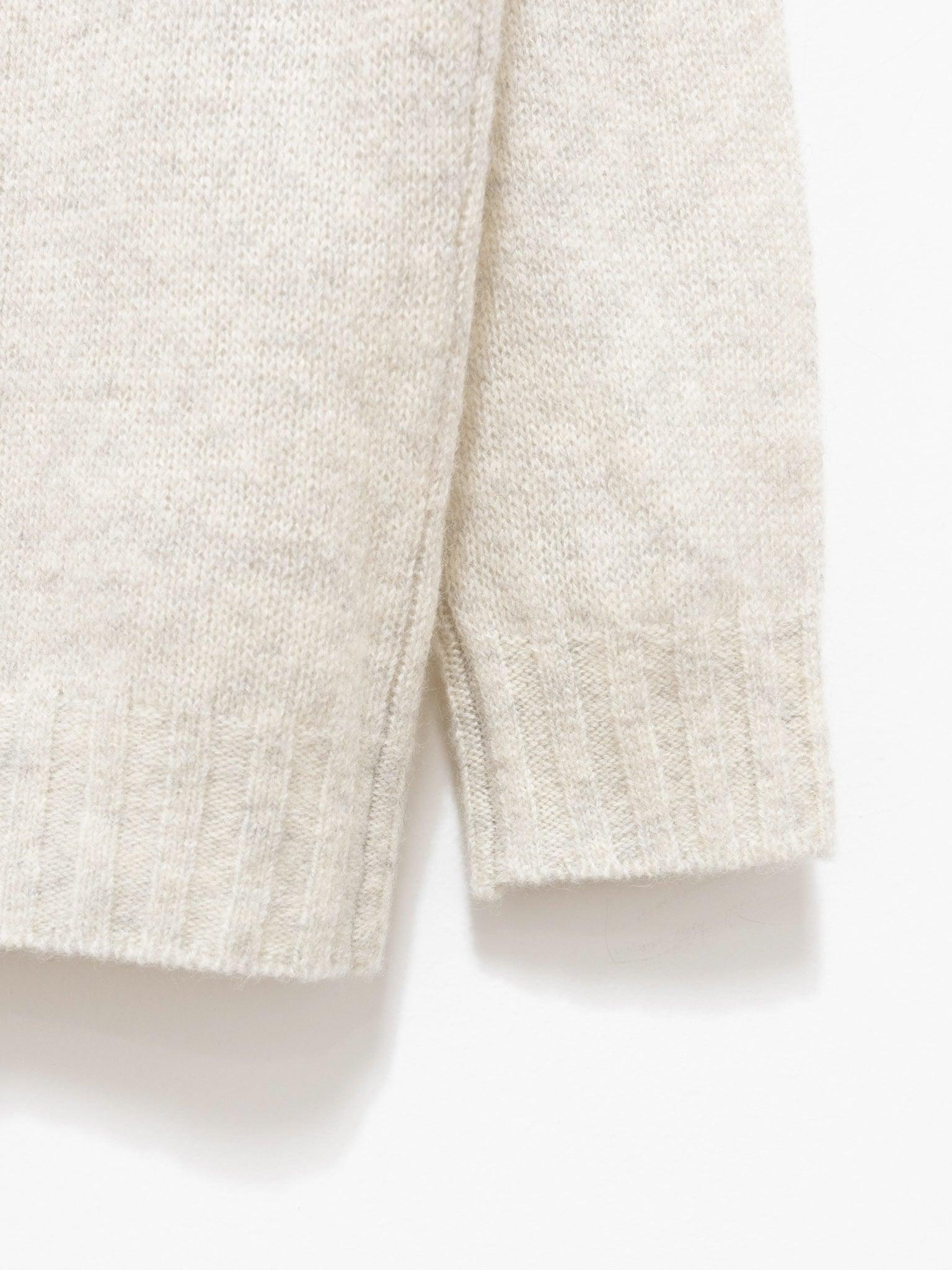 Namu Shop - Auralee Shetland Wool Cashmere Knit Pullover - Top White