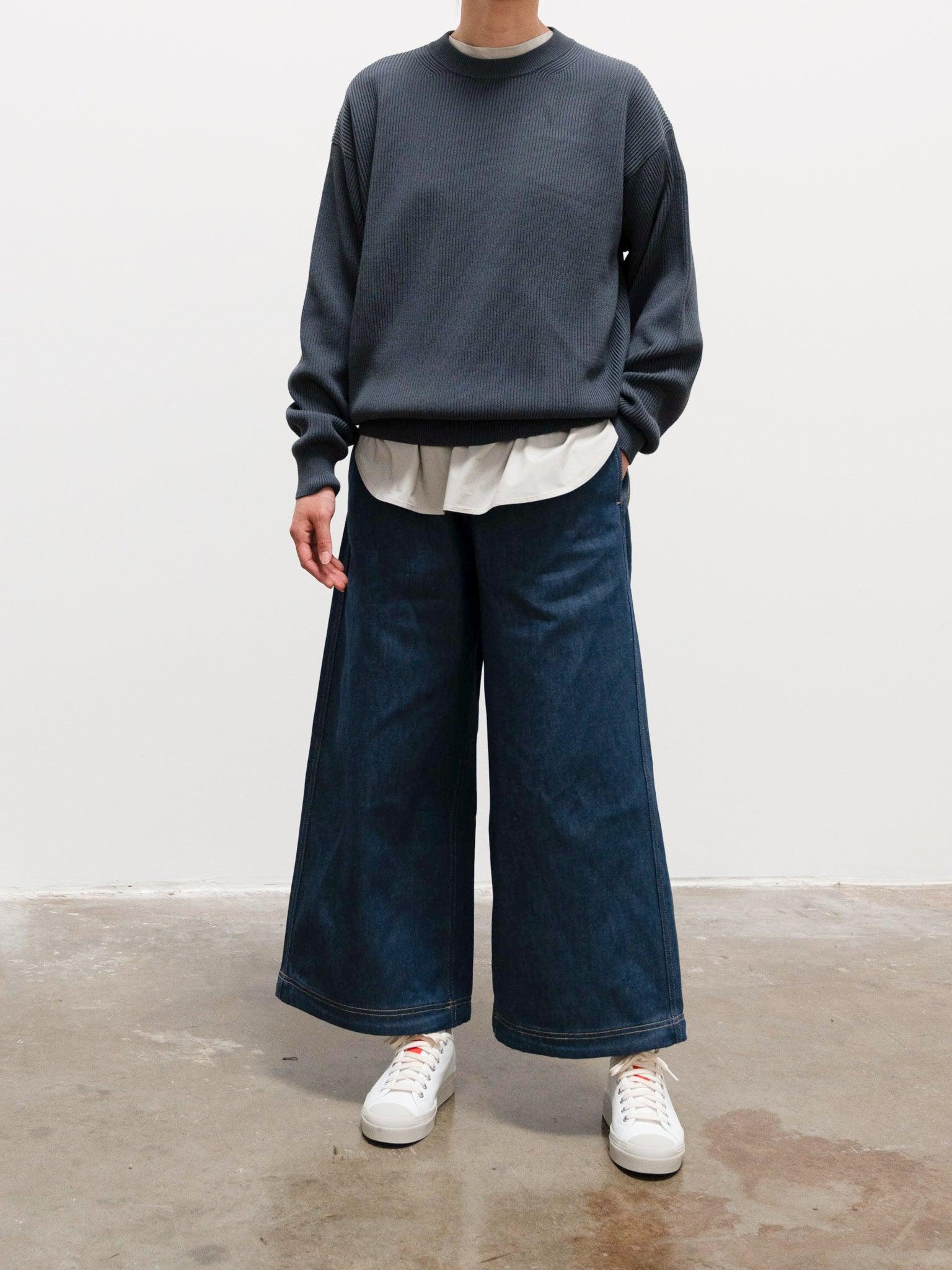 Namu Shop - Auralee Super Hard Twist Rib Knit (Women's) - Blue Gray