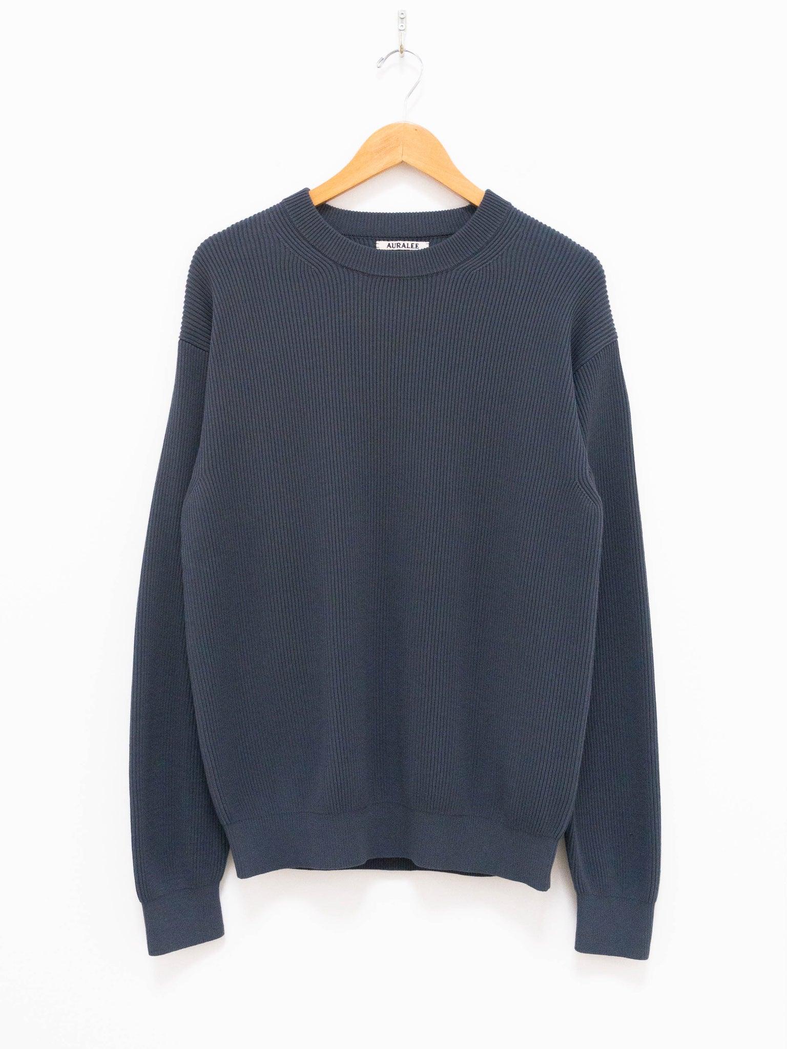 Namu Shop - Auralee Super Hard Twist Rib Knit - Blue Gray