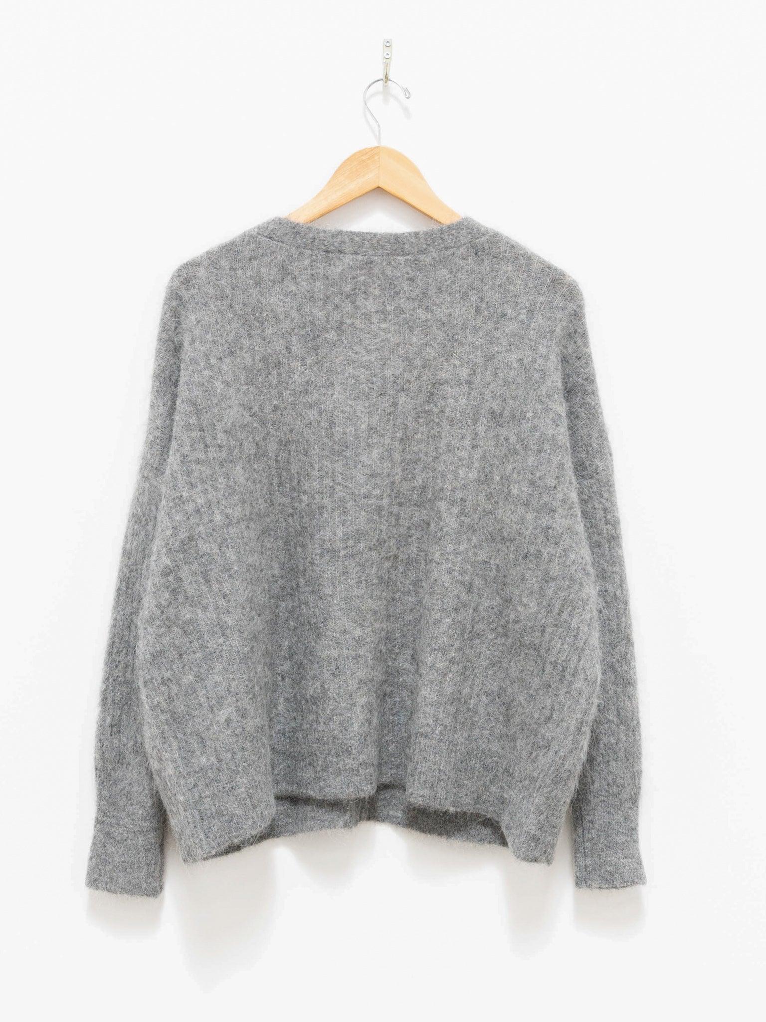 Namu Shop - Ichi Antiquites Rib Stitch Cardigan - Gray