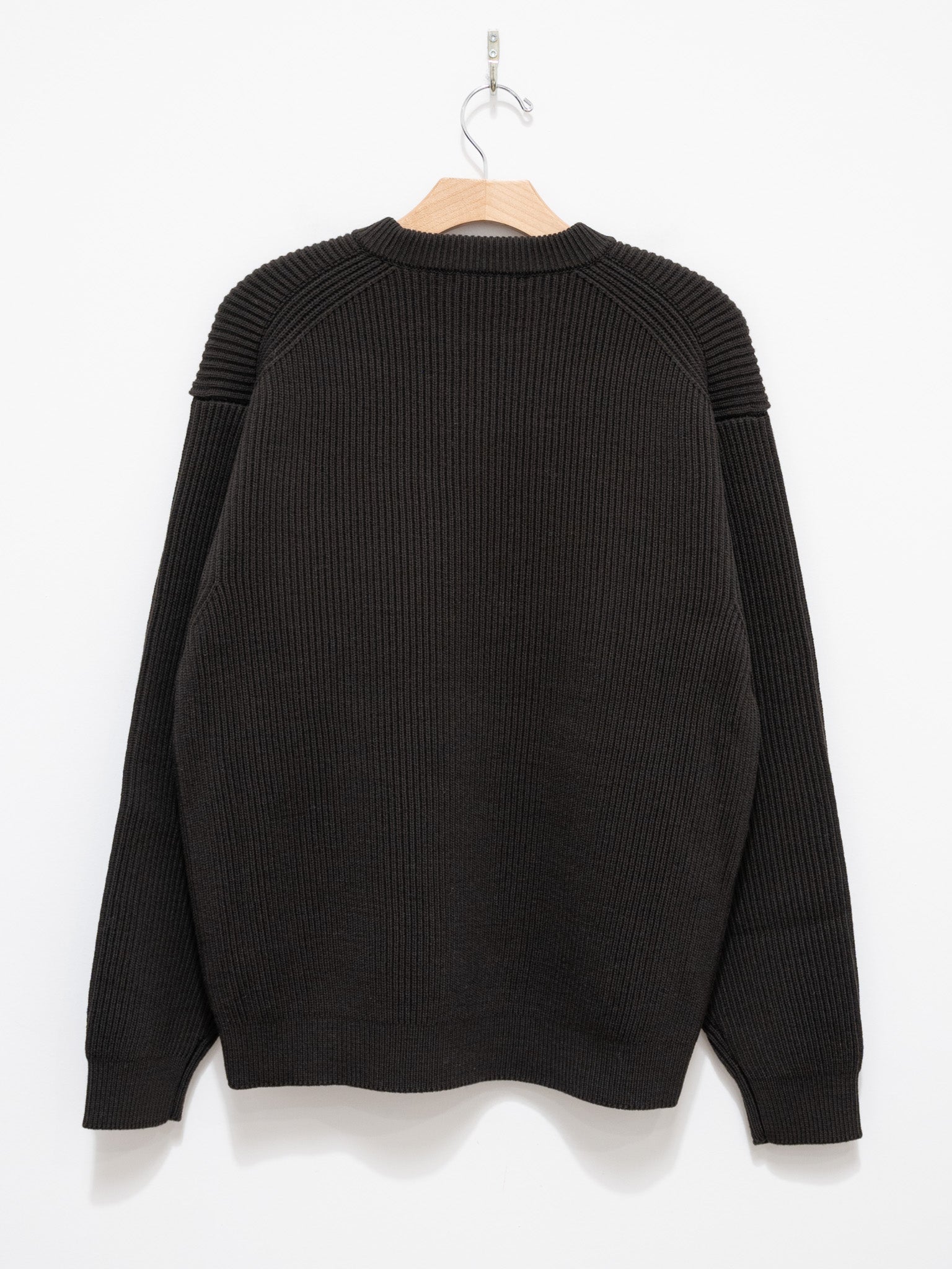 Namu Shop - Auralee French Merino Rib Knit P/O - Dark Brown