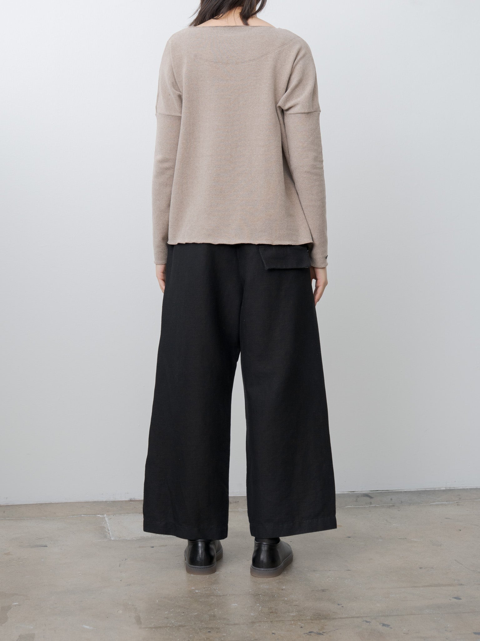 Namu Shop - Album di Famiglia Wide & Long Trousers DS - Black