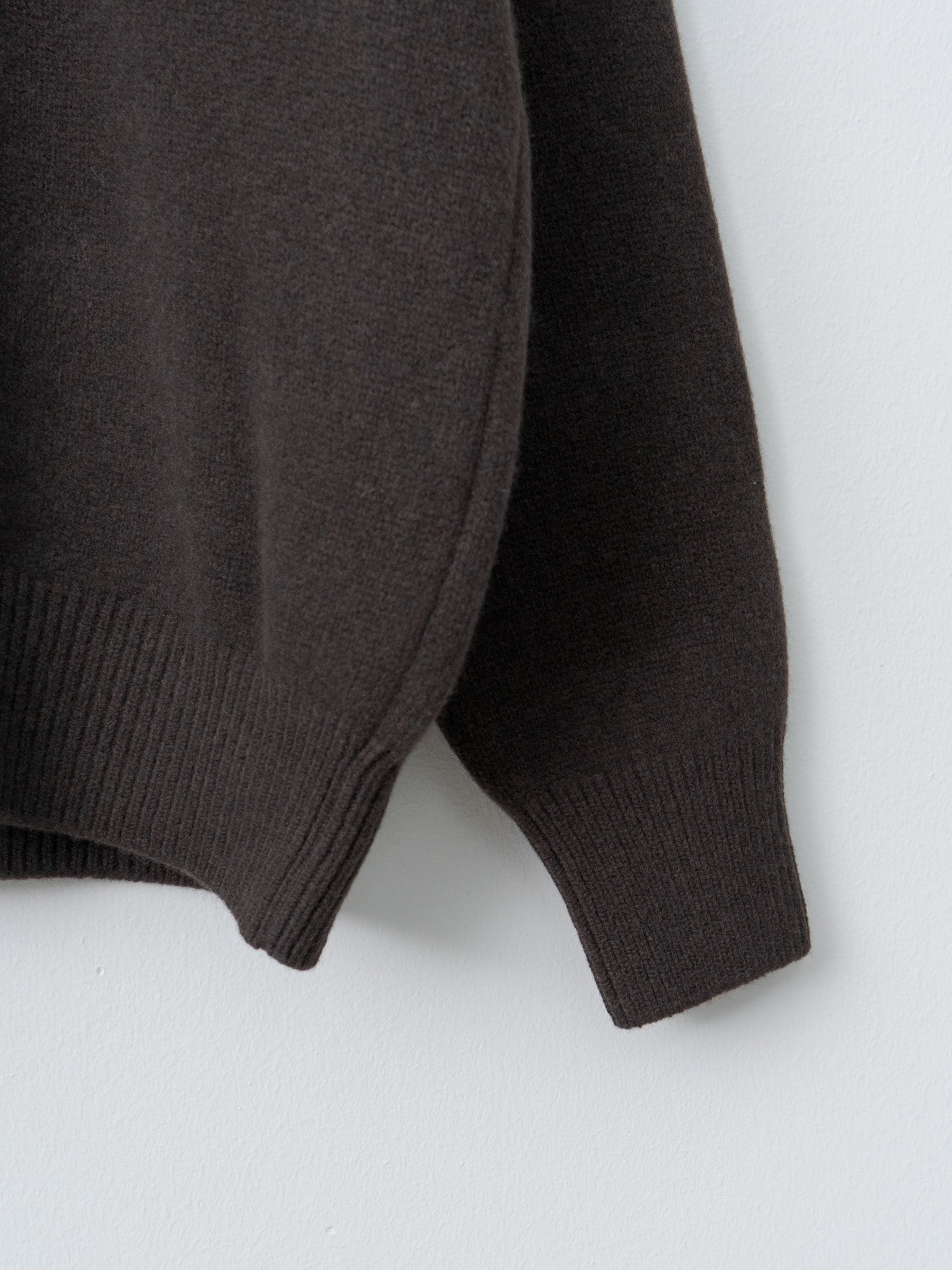 Namu Shop - ssstein Extra Fine Wool Warm Knit Crewneck - Dark Brown