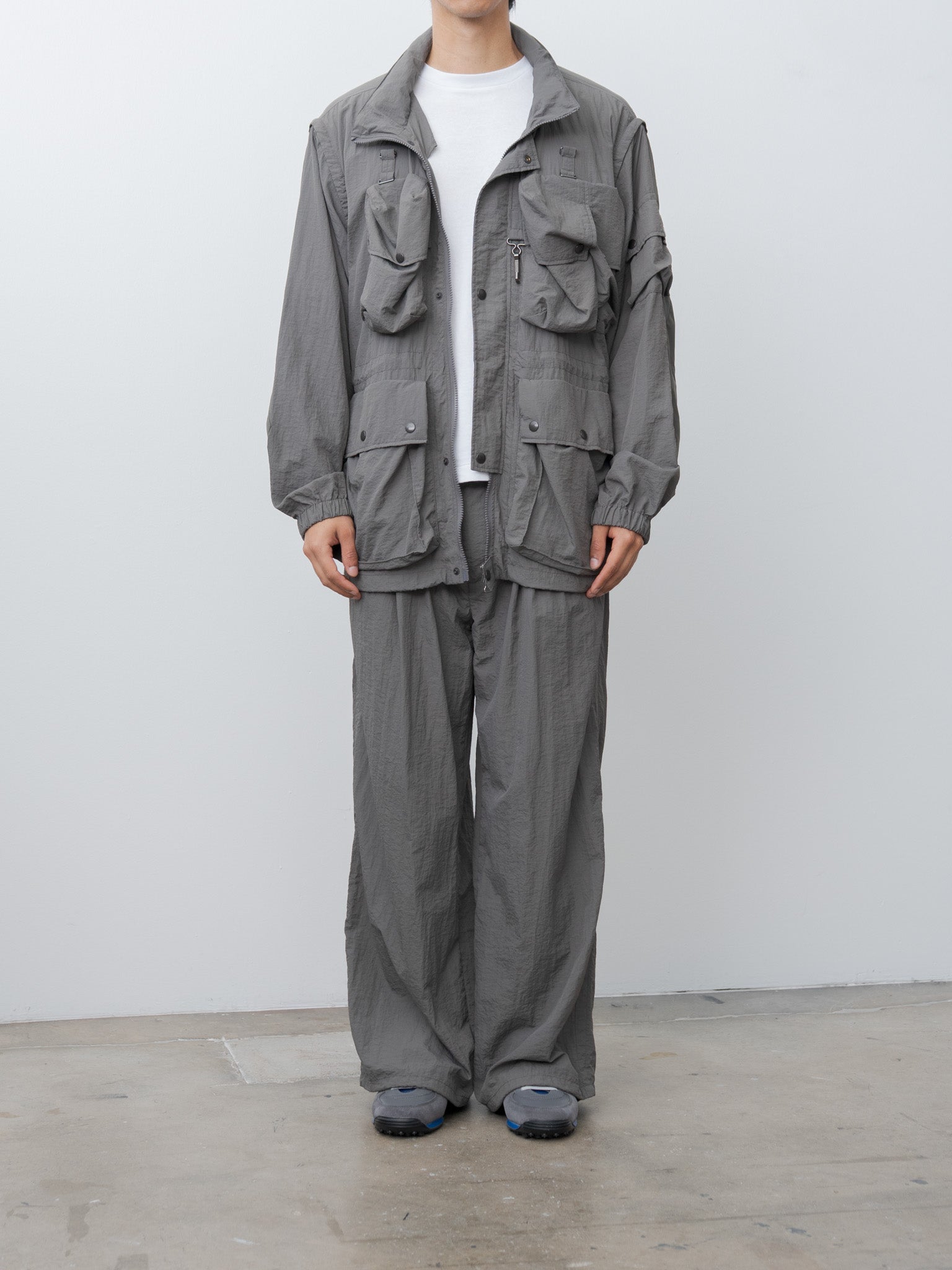 Namu Shop - Yoke Nylon Multi Pockets Detachable Utility Blouson