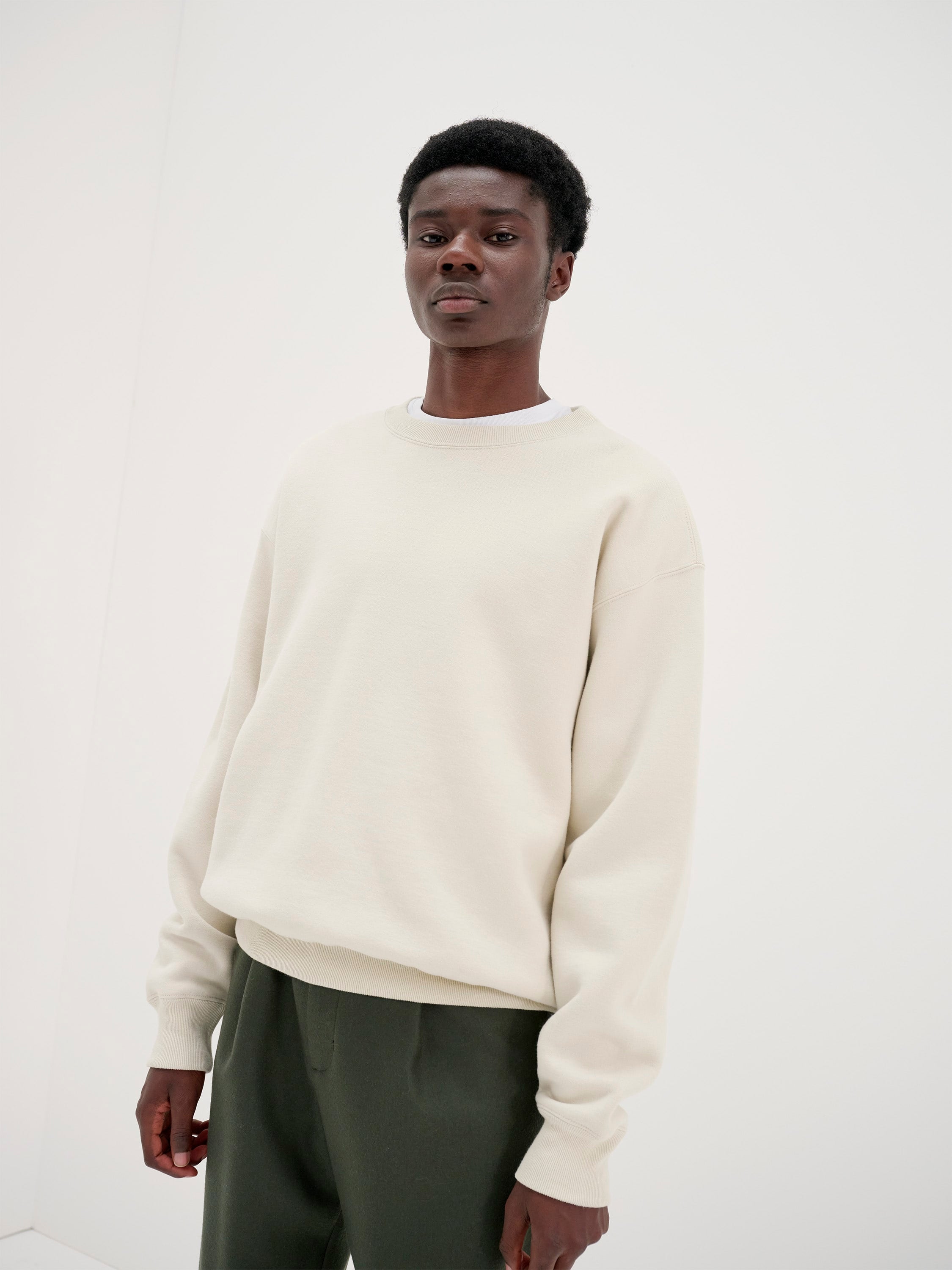 Namu Shop - Auralee Smooth Soft Sweat Pullover - Ivory