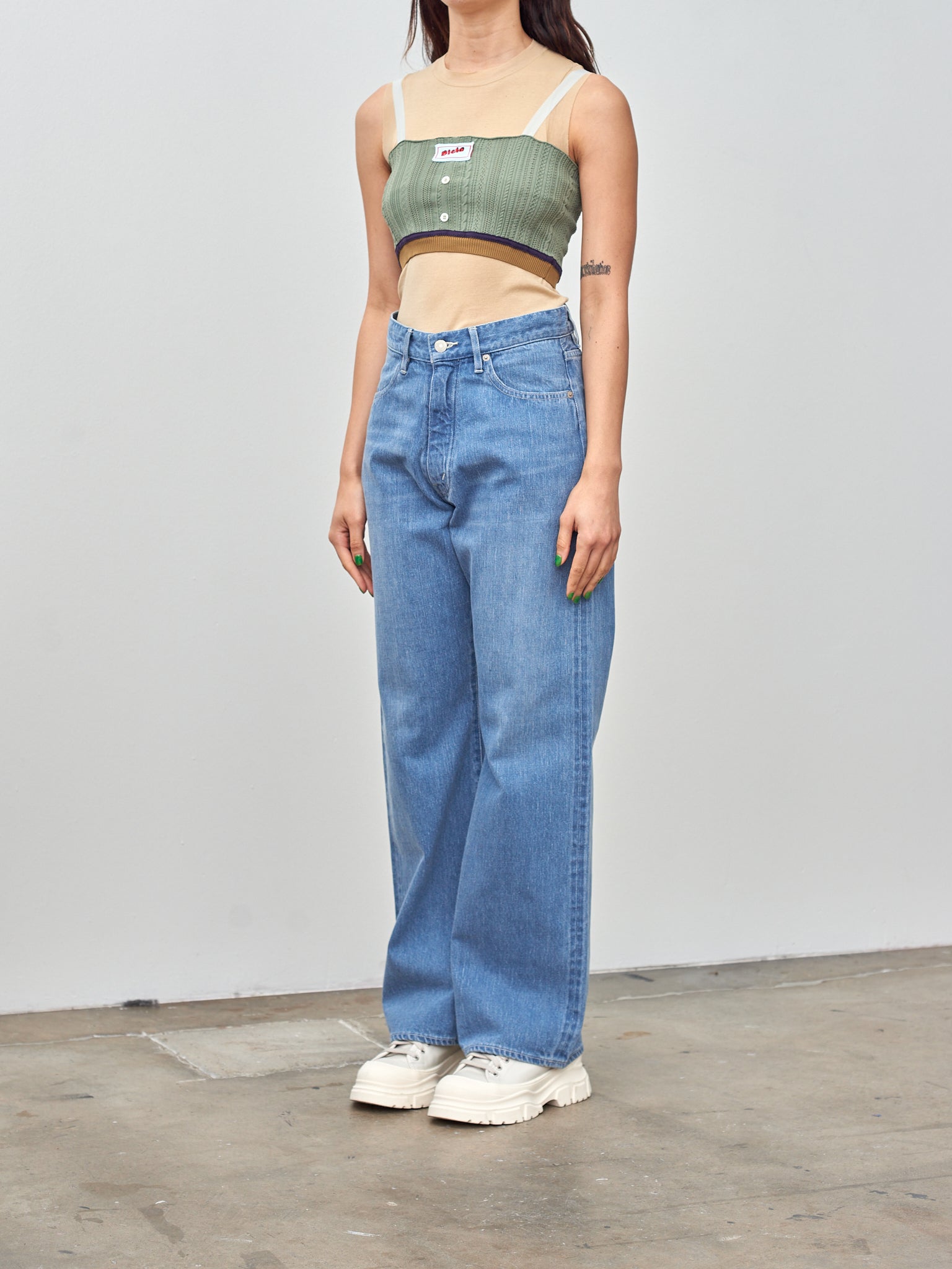 Namu Shop - Auralee Selvedge Faded Light Denim Pants - Light Indigo