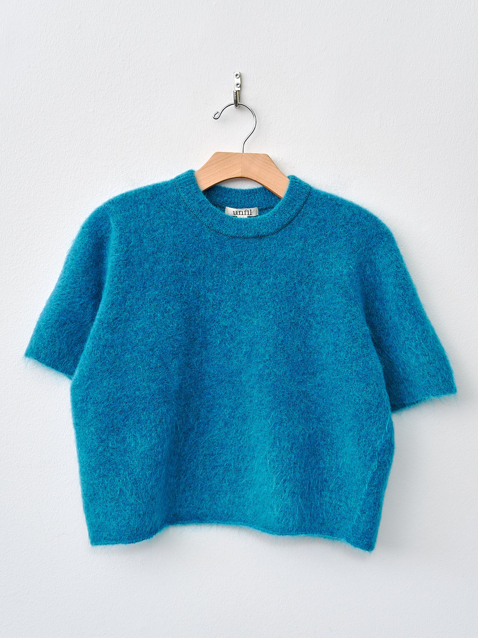 Namu Shop - Unfil Stretch Superkid Mohair Short-Sleeve Sweater