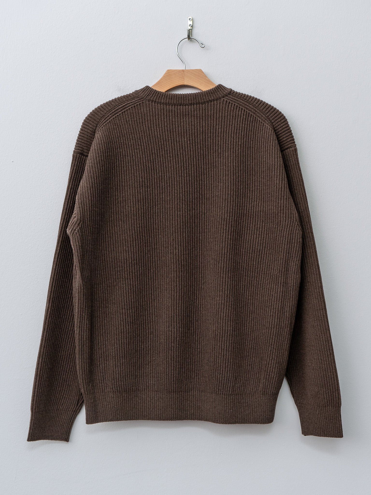 Namu Shop - Auralee Super Fine Wool Rib Knit P/O - Top Brown