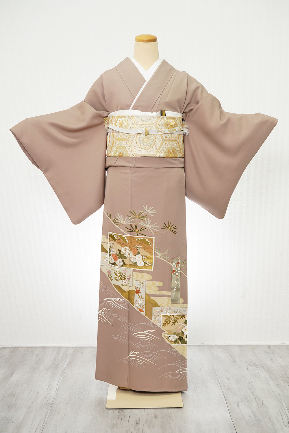 ナナイロキモノWEBショップ / 色留袖フルセット｜くすみピンク古典柄