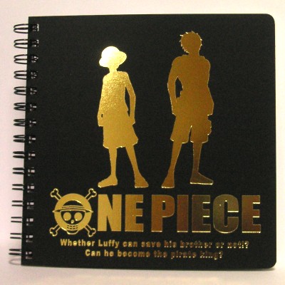 ショウワノート ツインリングノートC柄（ルフィ＆エース：金箔