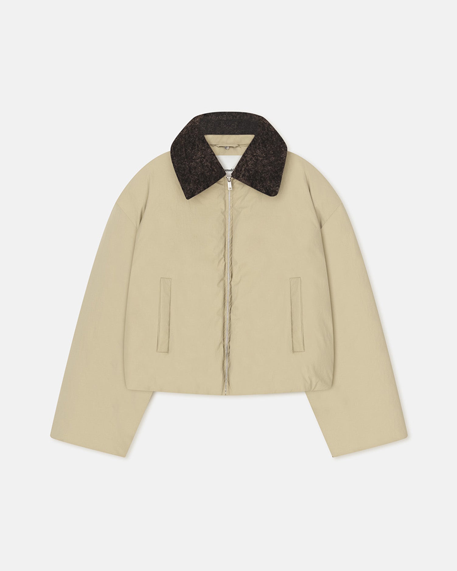 Zacharie - Faux Fur and Tech Nylon Jacket - Sage/Black – Nanushka