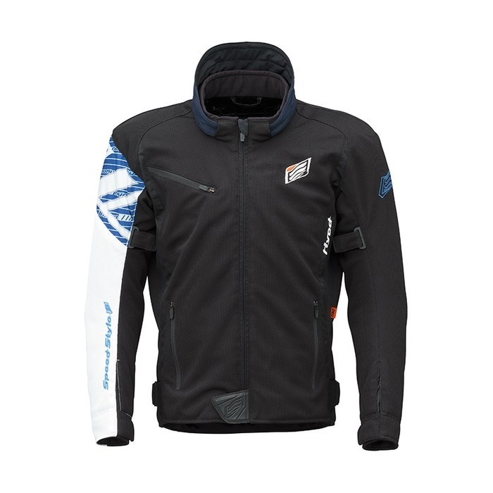 バイク用ジャケット 黒と青のコンビネーション HYOD D3O バイク用