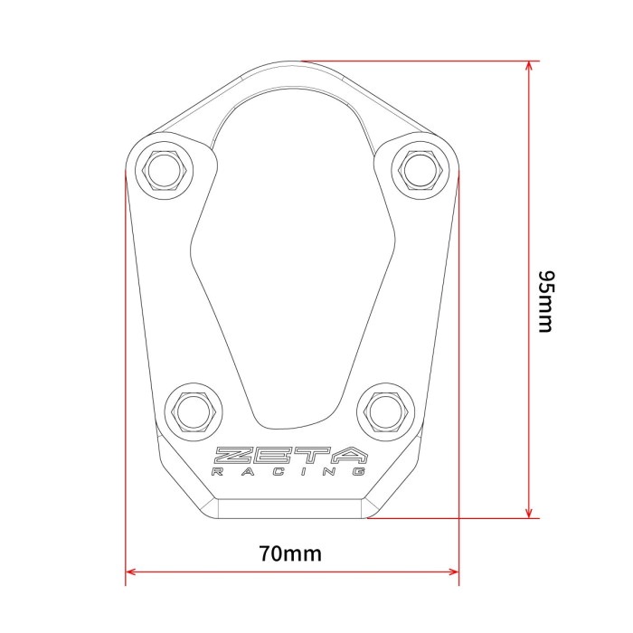 サイドスタンドエクステンダー 鍛造アルミキックスタンド用
