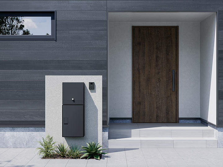 宅配ボックス Nasta Box LIGHT（サイズ：L）前入前出／アナログキー