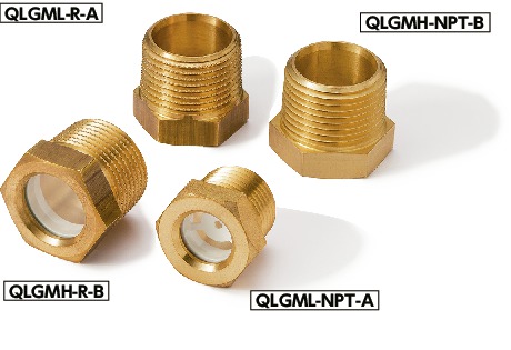 QLGMH-14-R1/2-A｜オイルレベルウィンドウ-テーパねじタイプ D1 14