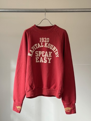 KAPITAL (キャピタル) 裏毛 ラグランクルースウェット（SPEAKEASY
