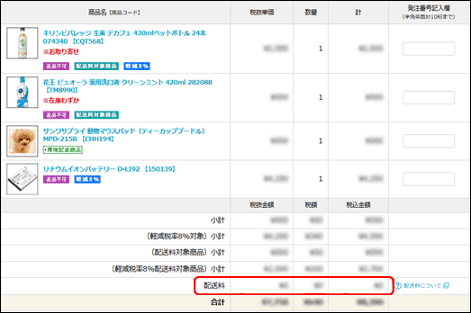 NetRICOH - 配送料について -