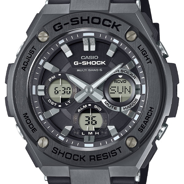 G-SHOCK G-STEEL GST-W110MS-1AJF 電波ソーラー メンズ(ブラック): G