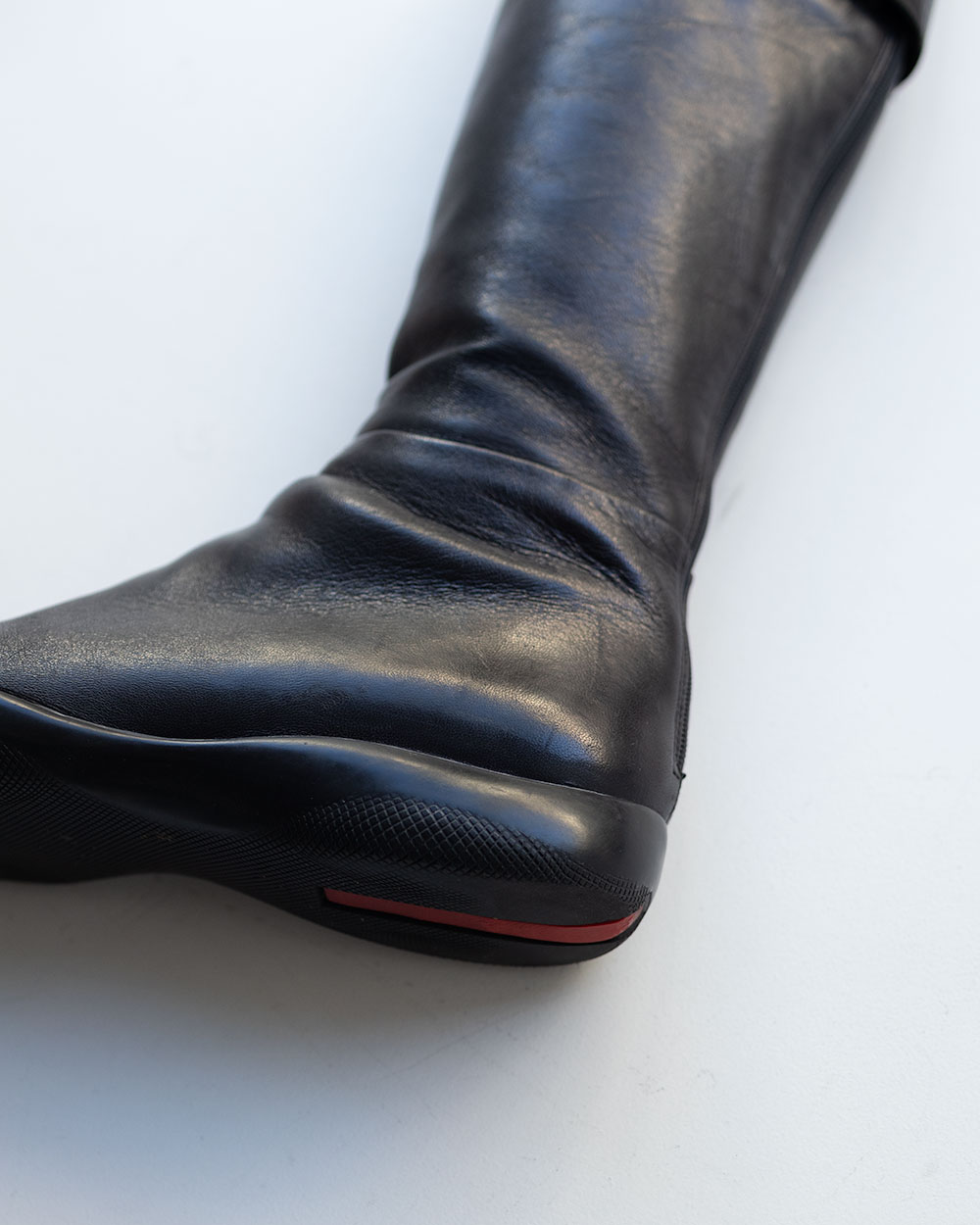 Prada FW 1998 Leather Knie High Boots Size 38 – NEUZWEI