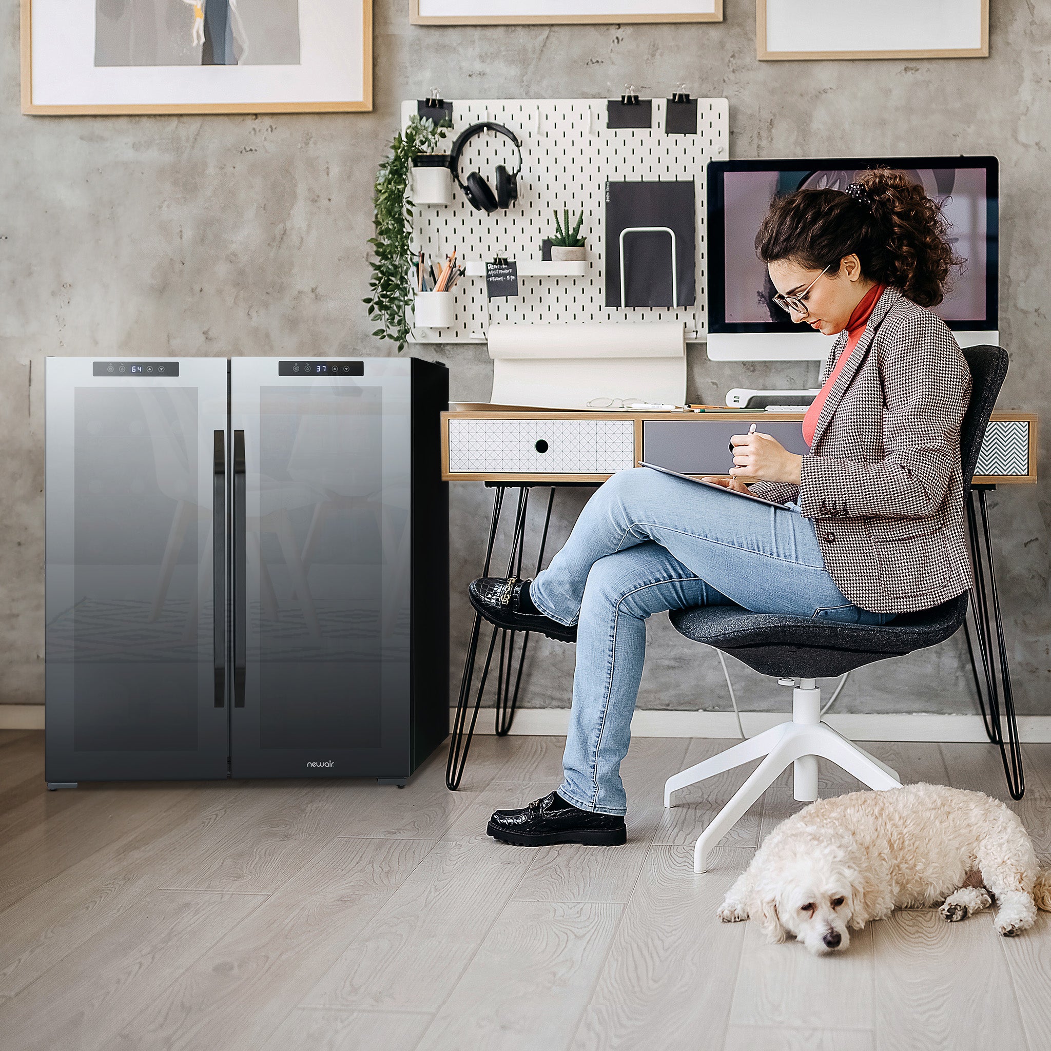 59-Can, 18-Bottle Freestanding Dual Zone Beverage Fridge | Newair