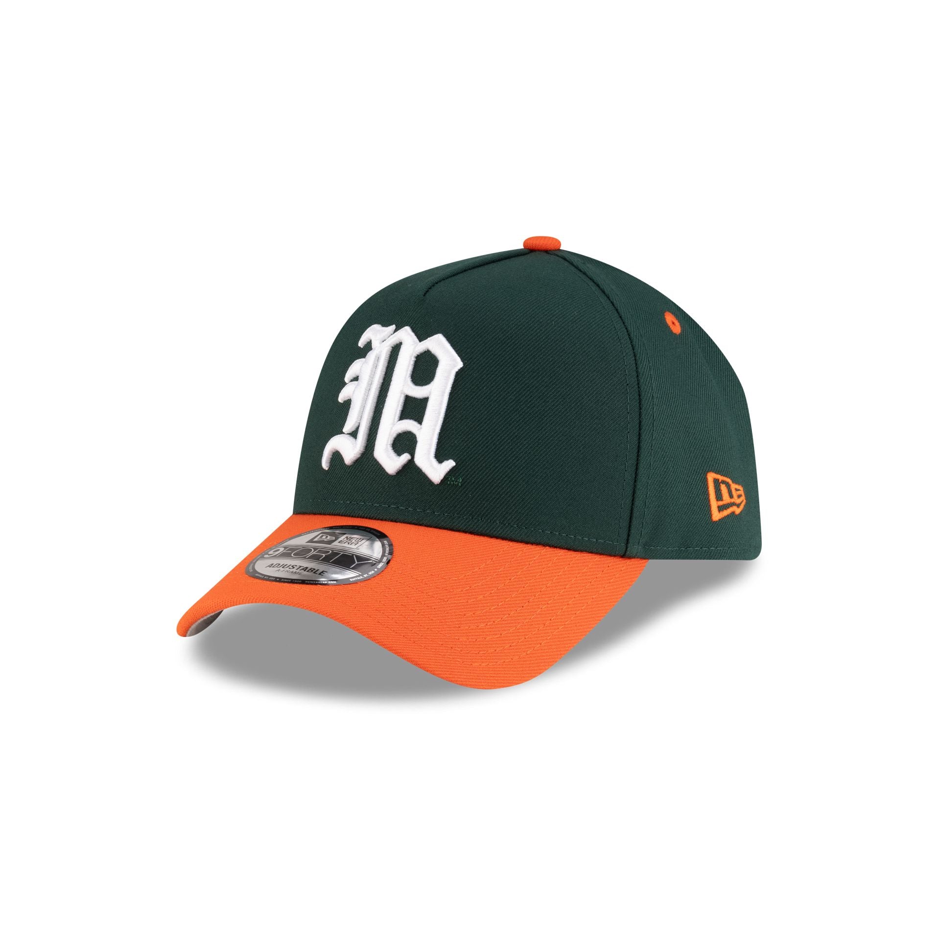 New Era x adidas Miami Hurricanes Green 9FORTY A-Frame Snapback