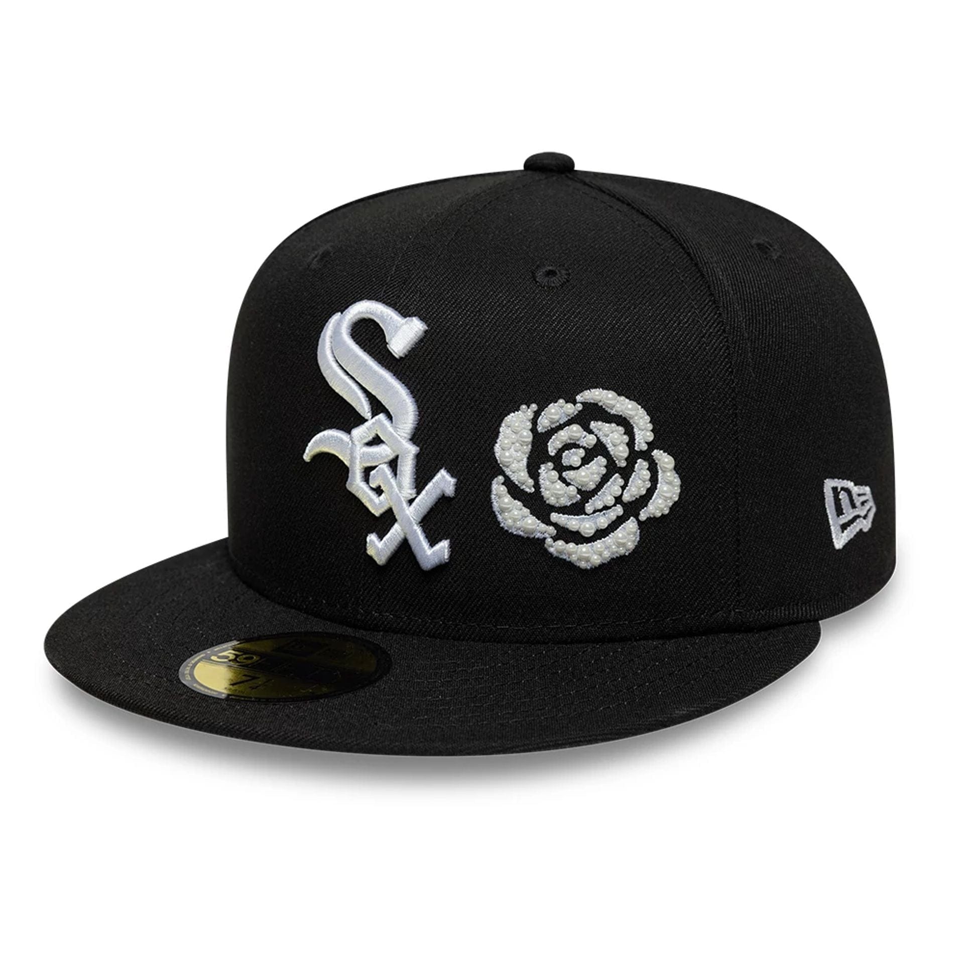 Schwarze MLB Faux Pearl Icon Chicago White Sox 59FIFTY Fitted Cap