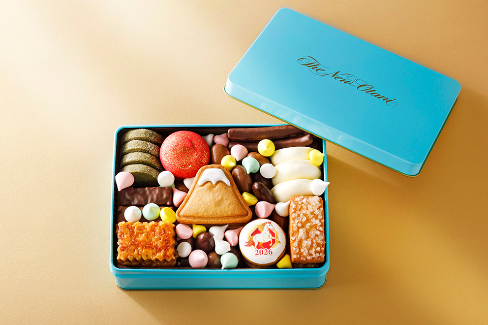 新年は、縁起の良いスイーツから。“お年賀”クッキー缶が限定登場