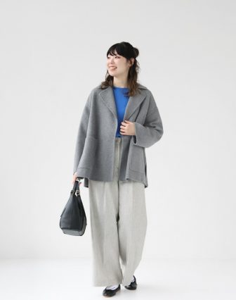 美品　BALLSEY プレミアムウールリバー オープンカラーショートコート36 TOMORROWLAND｜プレミアムウールリバー オープンカラーショートコート