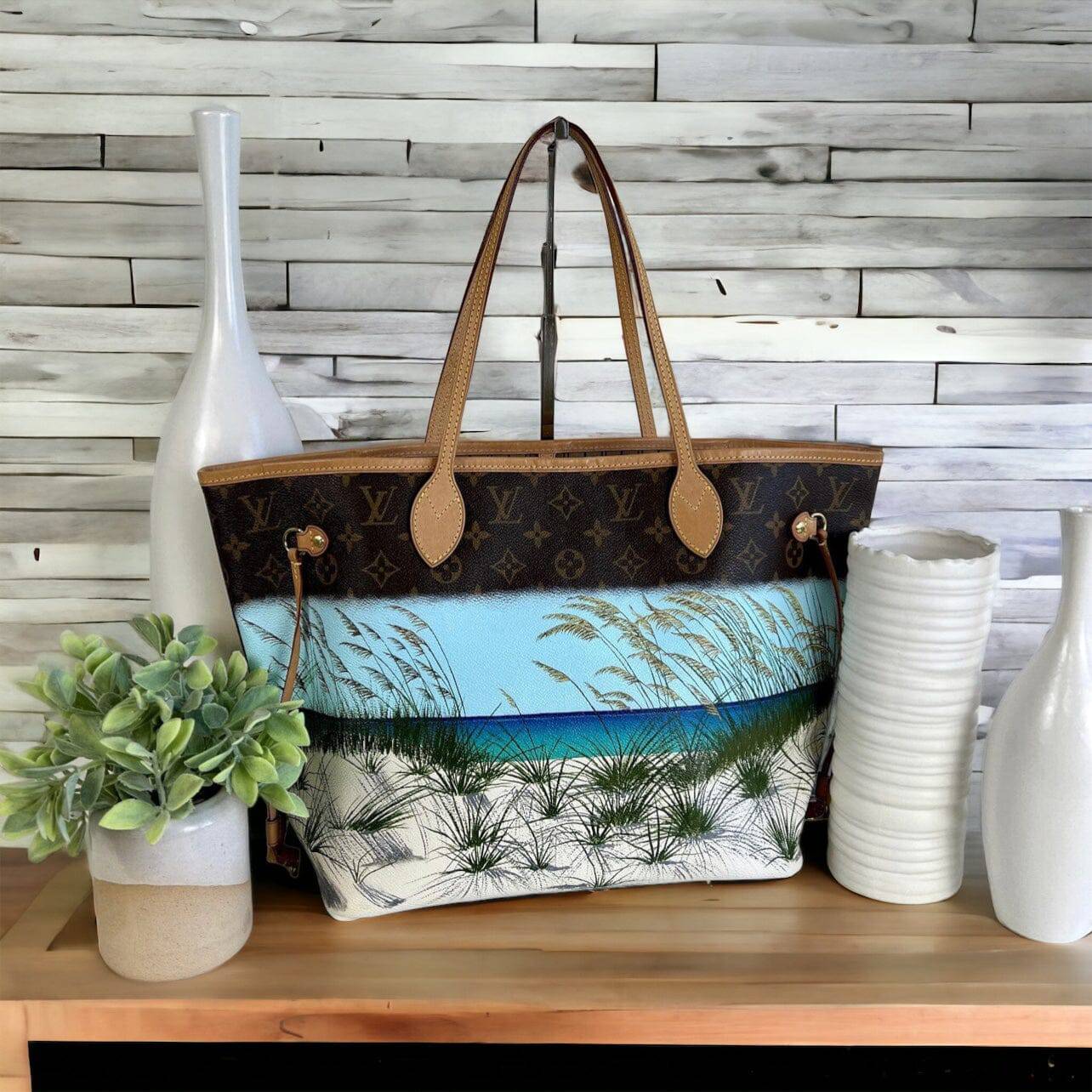 Louis Vuitton Hand-Painted - Beach Time – New Vintage Handbags
