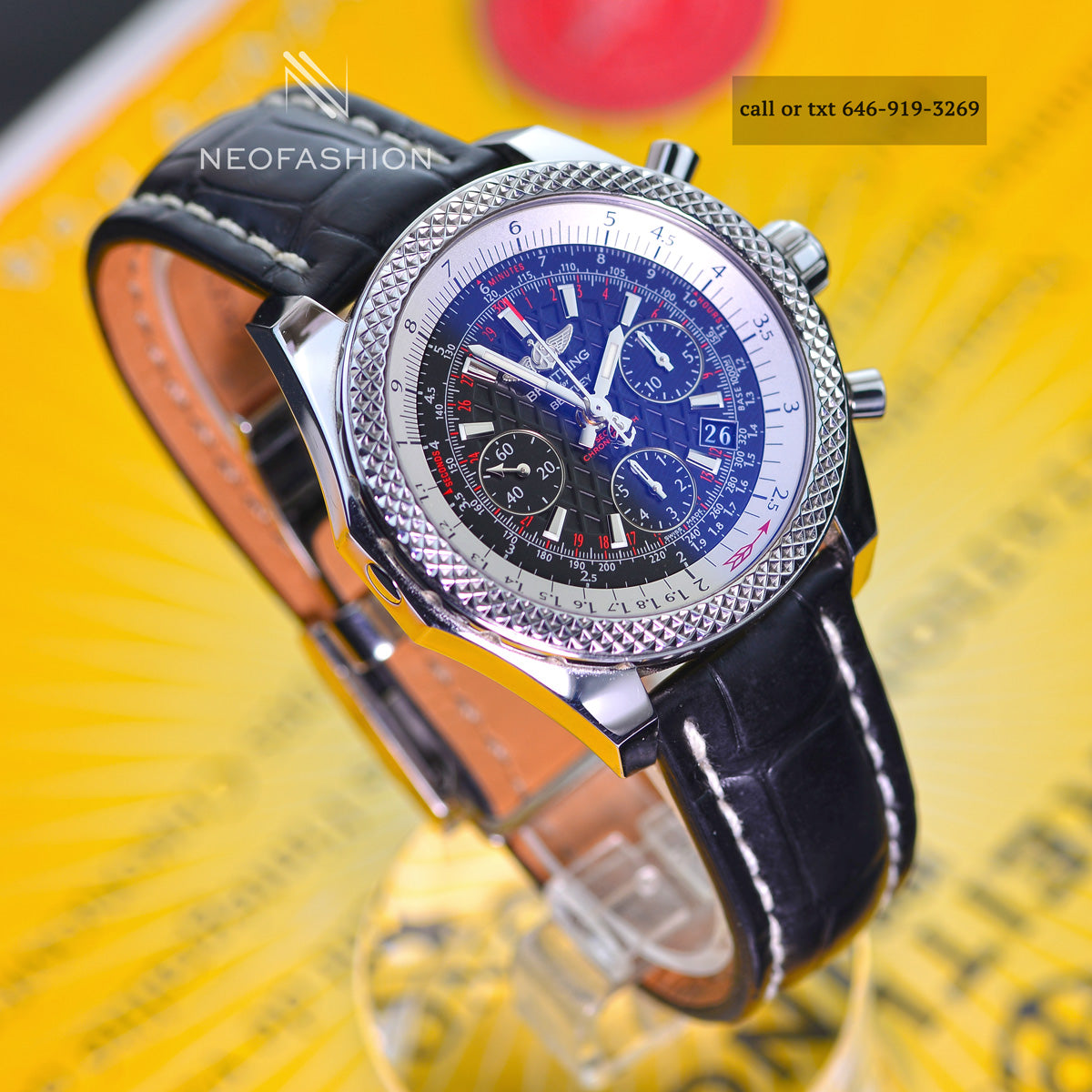 Breitling Bentley B06 44mm Chronograph Black Dial Mens Watch